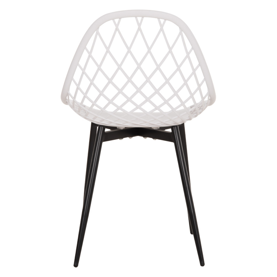 ΚΑΡΕΚΛΑ ΠΟΛΥΠΡΟΠΥΛΕΝΙΟΥ ΛΕΥΚΗ LIO ΜΕ ΜΕΤΑΛΛΙΚΑ ΠΟΔΙΑ ΜΑΥΡΑ HM9524.01 52x53x82Υ εκ.