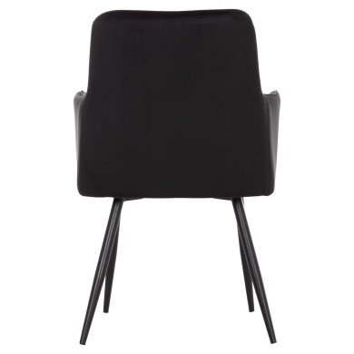 ΠΟΛΥΘΡΟΝΑ LATRELL HM8582.04 ΜΑΥΡΟ ΒΕΛΟΥΔΟ & ΜΑΥΡΑ ΜΕΤΑΛΛΙΚΑ ΠΟΔΙΑ 54x57x84Yεκ.