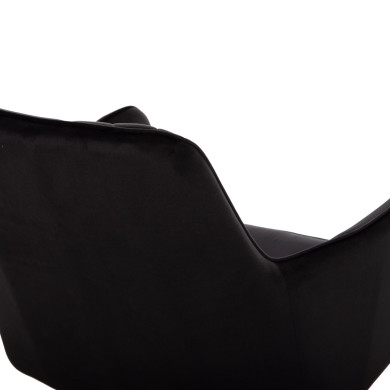 ΠΟΛΥΘΡΟΝΑ LATRELL HM8582.04 ΜΑΥΡΟ ΒΕΛΟΥΔΟ & ΜΑΥΡΑ ΜΕΤΑΛΛΙΚΑ ΠΟΔΙΑ 54x57x84Yεκ.