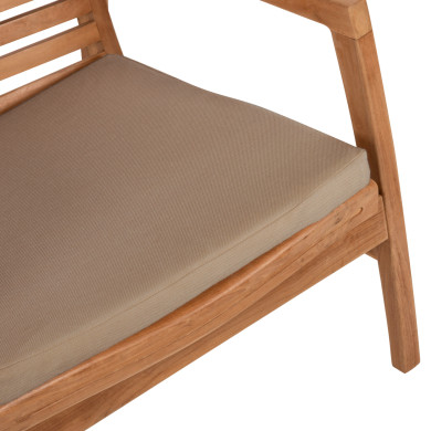 OUTDOOR LOUNGE SET 4PCS DOVER HM9624 RECYCLED TEAK WOOD-CUSHIONS IN MOCHA COLOR