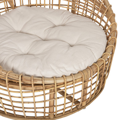 ΠΟΛΥΘΡΟΝΑ ENTO HM9814 RATTAN ΣΕ ΦΥΣΙΚΟ-ΜΠΕΖ ΜΑΞΙΛΑΡΙ 85x75x67Yεκ.