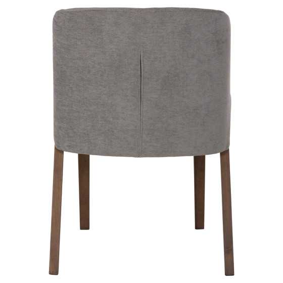 DINING CHAIR RADDER HM9749 RUBBERWOOD IN WALNUT COLOR-GREY FABRIC 50x53x77Hcm.
