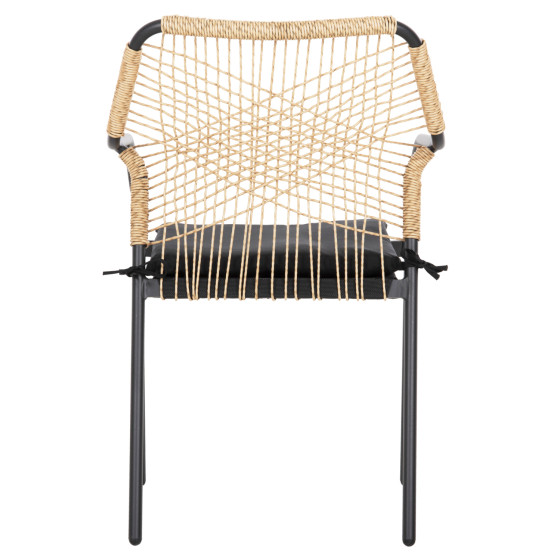 ΠΟΛΥΘΡΟΝΑ ΑΛΟΥΜΙΝΙΟΥ TROTTER HM5865.11 ΣΚΟΥΡΟΣ ΓΚΡΙ ΣΚΕΛΕΤΟΣ ΜΕ WICKER ΜΠΕΖ & ΜΑΥΡΟ ΜΑΞΙΛΑΡΙ