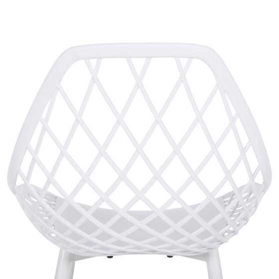 CHAIR POLYPROPYLENE LIO HM9524.11 IN WHITE COLOR WITH WHITE METAL LEGS 52x53x82Hcm.