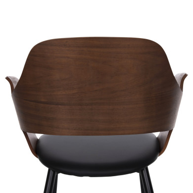 ΚΑΡΕΚΛΑ VELP HM9616.03 ΞΥΛΟ ΣΕ ΚΑΡΥΔΙ-ΜΑΥΡΟ PU-ΜΑΥΡΑ ΜΕΤΑΛ. ΠΟΔΙΑ 55,5x50x79Υεκ.