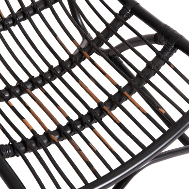 ΠΟΛΥΘΡΟΝΑ GRINN HM9815.02 ΡΑΒΔΟΙ RATTAN ΣΕ ΜΑΥΡΟ--Β' ΔΙΑΛΟΓΗΣ 56,5x73,5x79,5Υεκ.