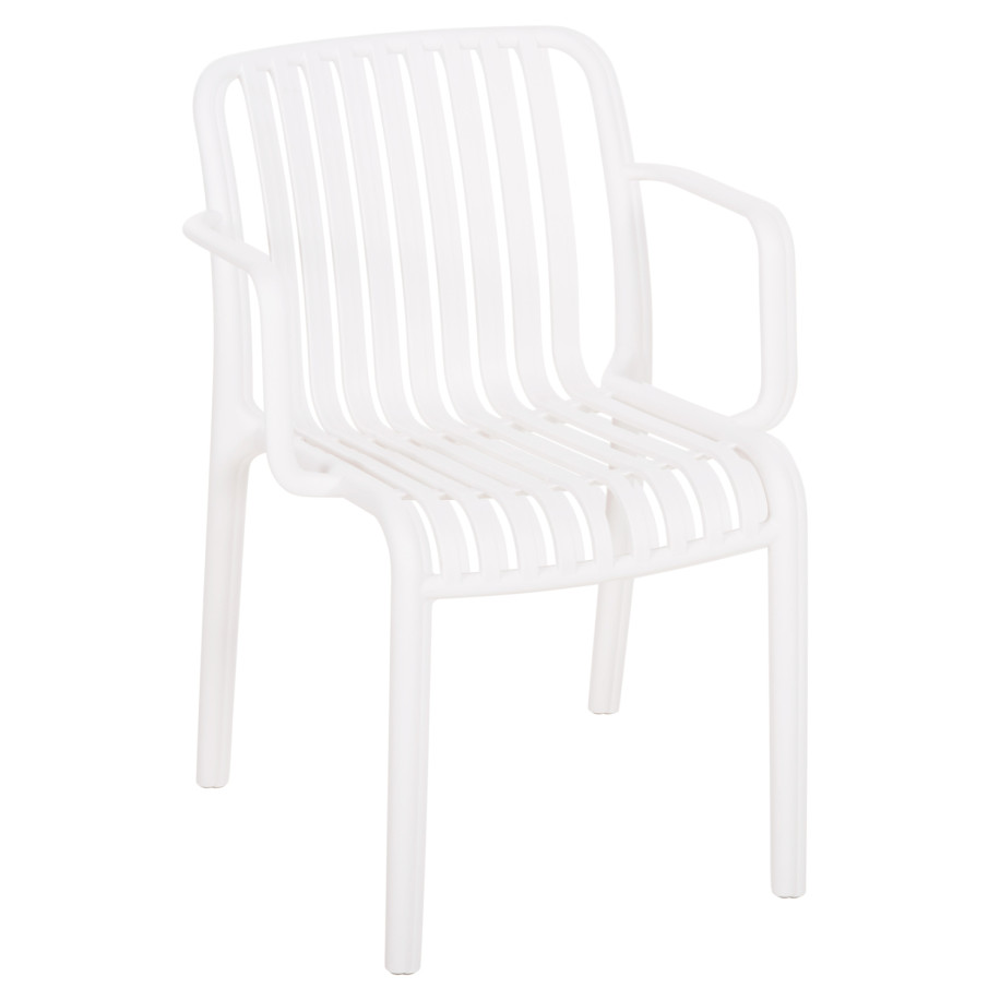 ARMCHAIR OUTDOOR CONVEE HM6105.01 POLYPROPYLENE IN WHITE 55x56x79H cm.