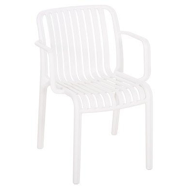ARMCHAIR OUTDOOR CONVEE HM6105.01 POLYPROPYLENE IN WHITE 55x56x79H cm.