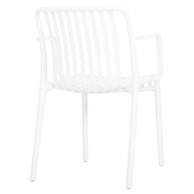 ARMCHAIR OUTDOOR CONVEE HM6105.01 POLYPROPYLENE IN WHITE 55x56x79H cm.