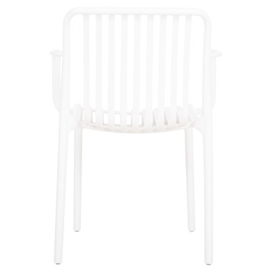 ARMCHAIR OUTDOOR CONVEE HM6105.01 POLYPROPYLENE IN WHITE 55x56x79H cm.