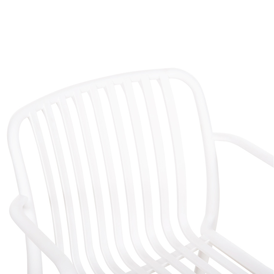 ARMCHAIR OUTDOOR CONVEE HM6105.01 POLYPROPYLENE IN WHITE 55x56x79H cm.