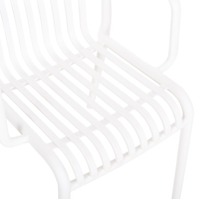 ARMCHAIR OUTDOOR CONVEE HM6105.01 POLYPROPYLENE IN WHITE 55x56x79H cm.