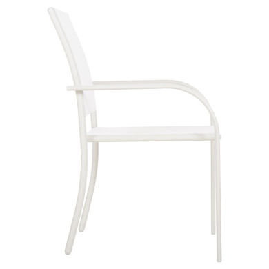 OUTDOOR ARMCHAIR REDAN HM5976.02 WHITE METAL-WHITE TEXTILENE 56x60x88Hcm.