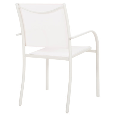 OUTDOOR ARMCHAIR REDAN HM5976.02 WHITE METAL-WHITE TEXTILENE 56x60x88Hcm.