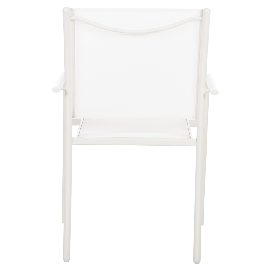 OUTDOOR ARMCHAIR REDAN HM5976.02 WHITE METAL-WHITE TEXTILENE 56x60x88Hcm.