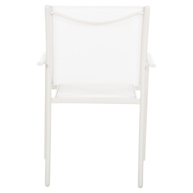 OUTDOOR ARMCHAIR REDAN HM5976.02 WHITE METAL-WHITE TEXTILENE 56x60x88Hcm.