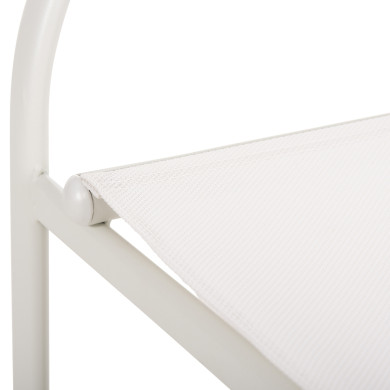 OUTDOOR ARMCHAIR REDAN HM5976.02 WHITE METAL-WHITE TEXTILENE 56x60x88Hcm.