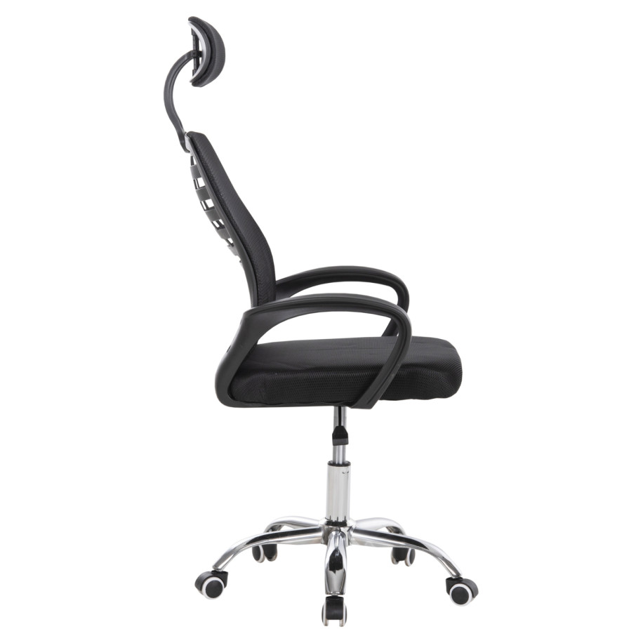 OFFICE CHAIR TRAIL2 HM1193 BLACK MESH-CHROMED METAL LEG 62x59x120Hcm.