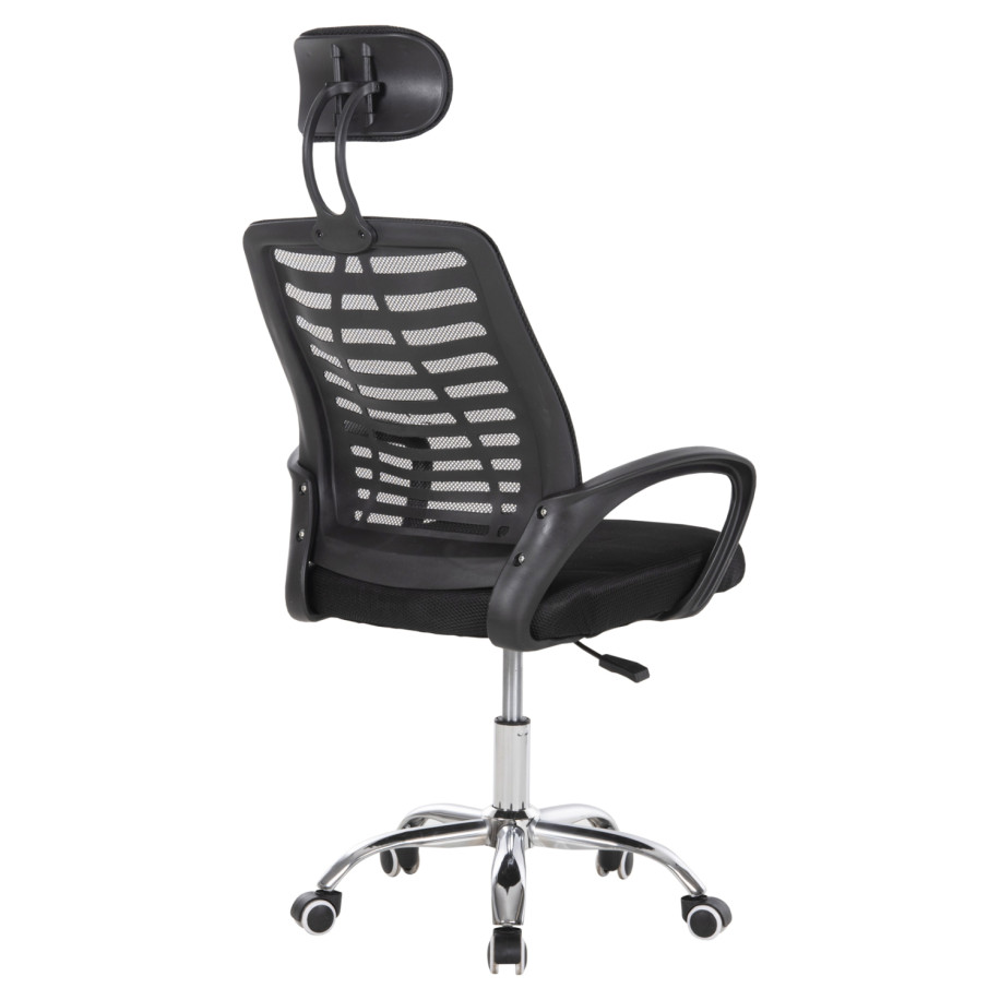 OFFICE CHAIR TRAIL2 HM1193 BLACK MESH-CHROMED METAL LEG 62x59x120Hcm.