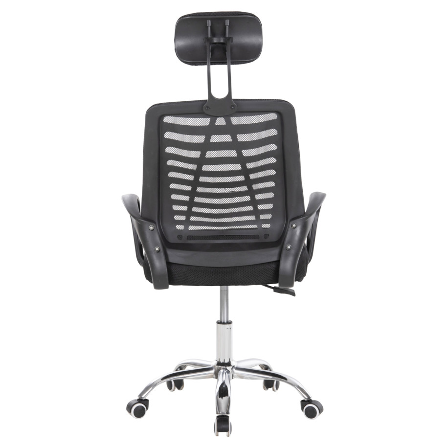 OFFICE CHAIR TRAIL2 HM1193 BLACK MESH-CHROMED METAL LEG 62x59x120Hcm.