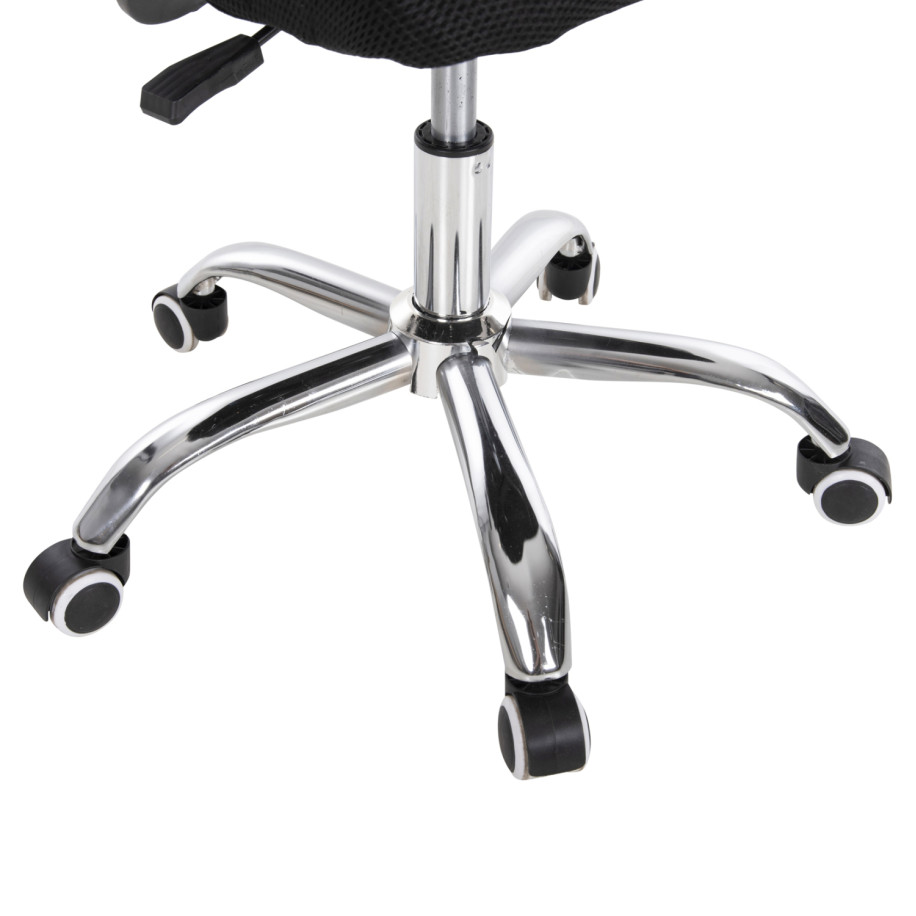 OFFICE CHAIR TRAIL2 HM1193 BLACK MESH-CHROMED METAL LEG 62x59x120Hcm.