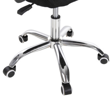 OFFICE CHAIR TRAIL2 HM1193 BLACK MESH-CHROMED METAL LEG 62x59x120Hcm.