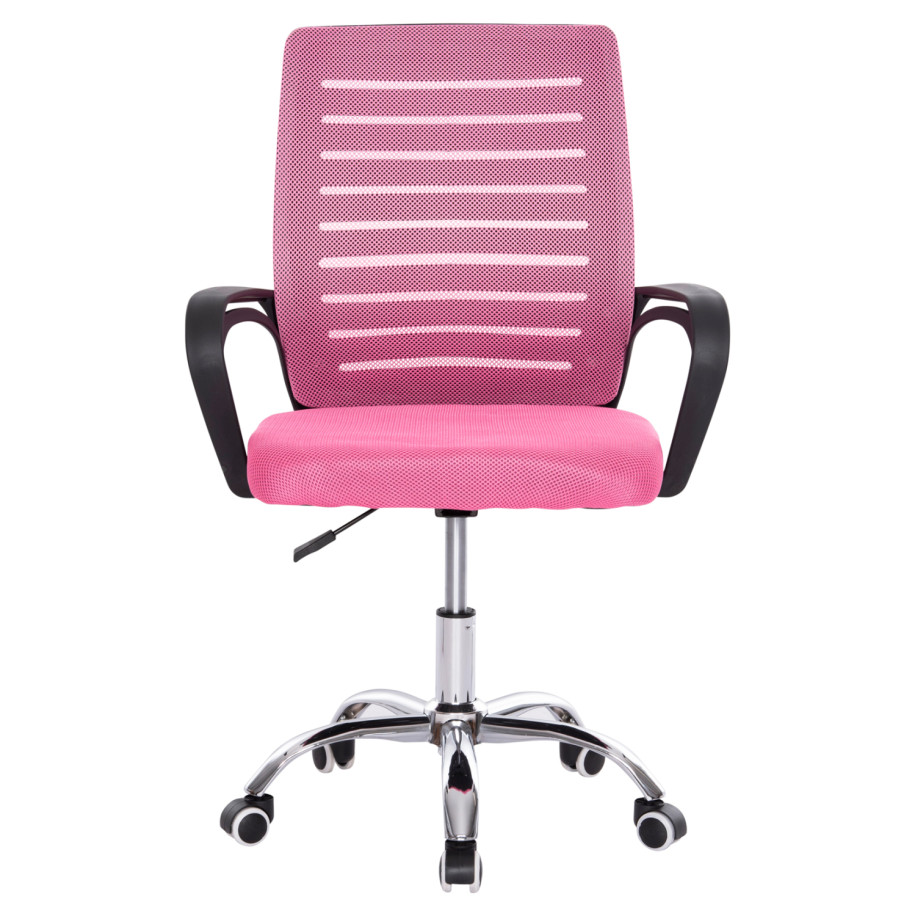 OFFICE CHAIR TRAIL HM1192.35 PINK MESH-CHROMED METAL LEG 62x51x98Hcm.