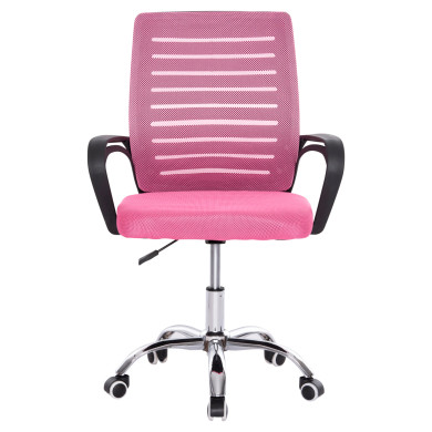 OFFICE CHAIR TRAIL HM1192.35 PINK MESH-CHROMED METAL LEG 62x51x98Hcm.