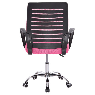 OFFICE CHAIR TRAIL HM1192.35 PINK MESH-CHROMED METAL LEG 62x51x98Hcm.