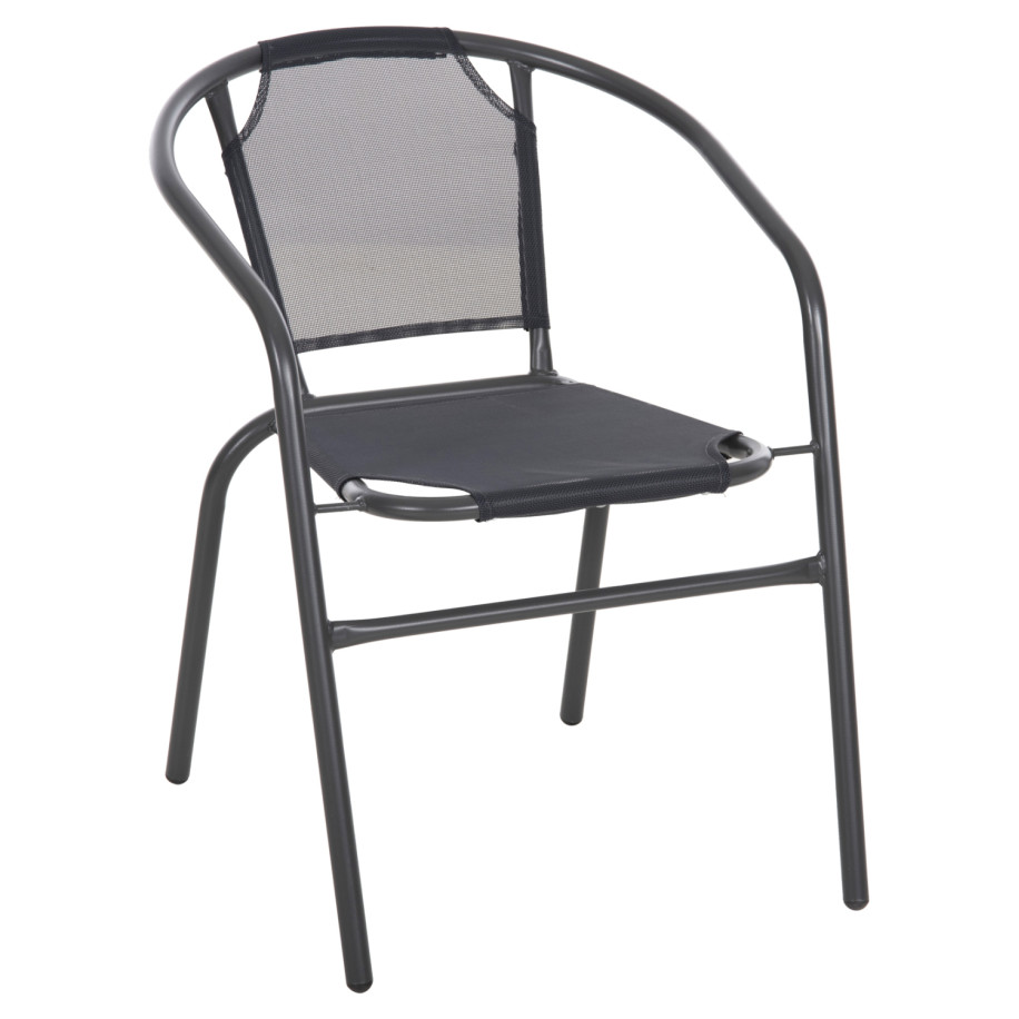 ARMCHAIR OUTDOOR LEDAN HM5977.01 METAL & TEXTILENE IN GREY 55x58x72Hcm.