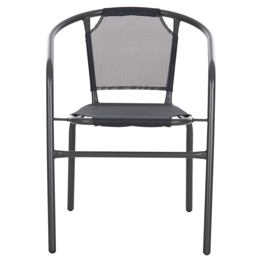 ARMCHAIR OUTDOOR LEDAN HM5977.01 METAL & TEXTILENE IN GREY 55x58x72Hcm.
