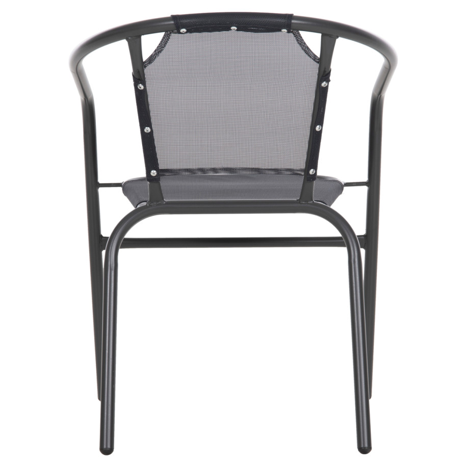 ARMCHAIR OUTDOOR LEDAN HM5977.01 METAL & TEXTILENE IN GREY 55x58x72Hcm.