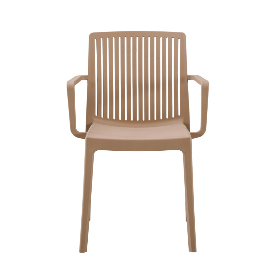 POLYPROPYLENE ARMCHAIR IDA HM6127.05 CAPPUCCINO 41,3x54,2x81,8Hcm.