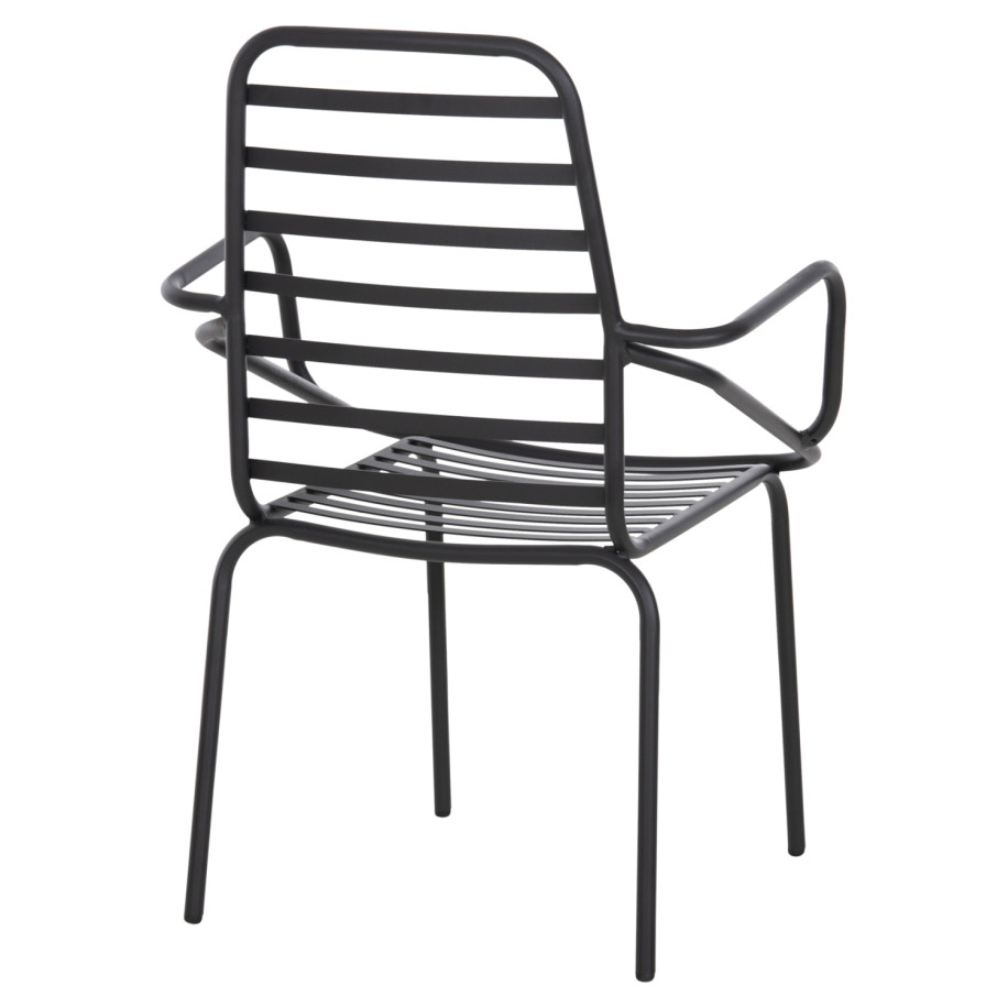 ARMCHAIR OUTDOOR FREE HM6045 METALLC BLACK 61x53x87Hcm.