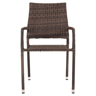 ARMCHAIR OUTDOOR MORNER HM6074.01 METAL-BROWN WICKER 55x58x87H