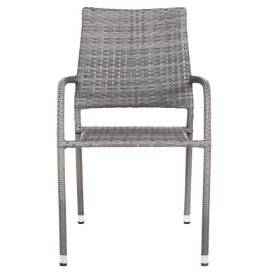 ARMCHAIR OUTDOOR MORNER HM6074.02 METAL-GREY WICKER 55x58x87H.