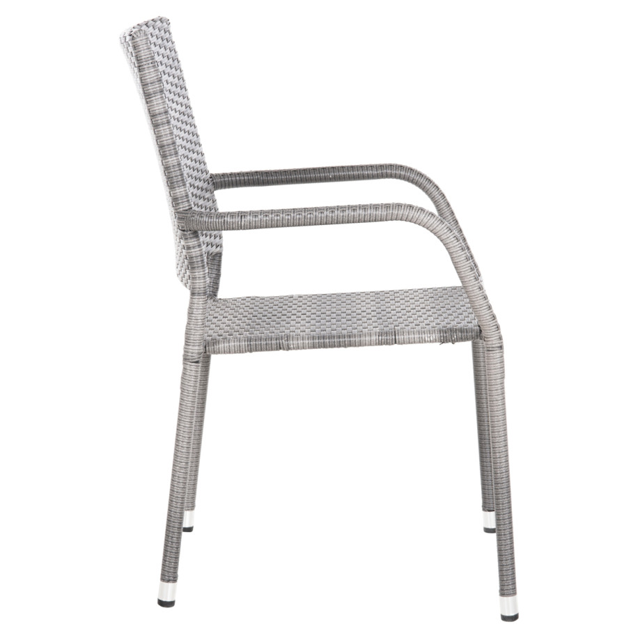 ARMCHAIR OUTDOOR MORNER HM6074.02 METAL-GREY WICKER 55x58x87H.