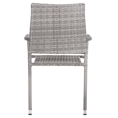 ARMCHAIR OUTDOOR MORNER HM6074.02 METAL-GREY WICKER 55x58x87H.