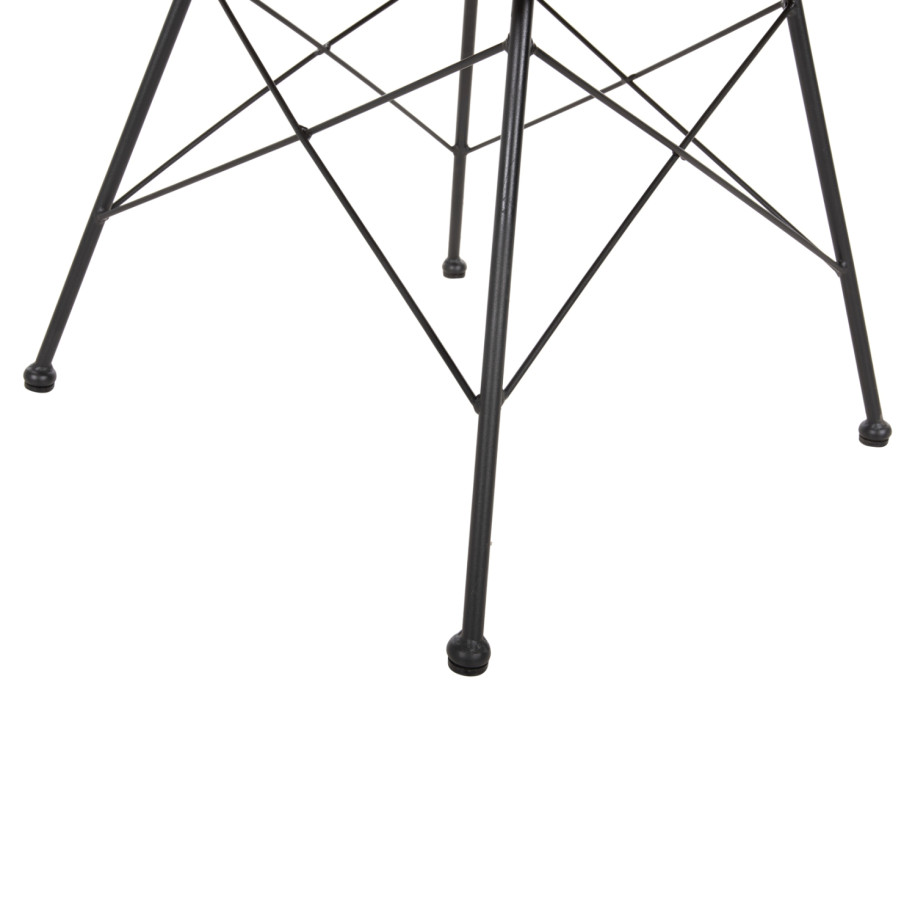 CHAIR OUTDOOR ALLEGRA HM5451.11 METAL & CUSHION BLACK- WICKER BEIGE 52x51.5x83.5Hcm.