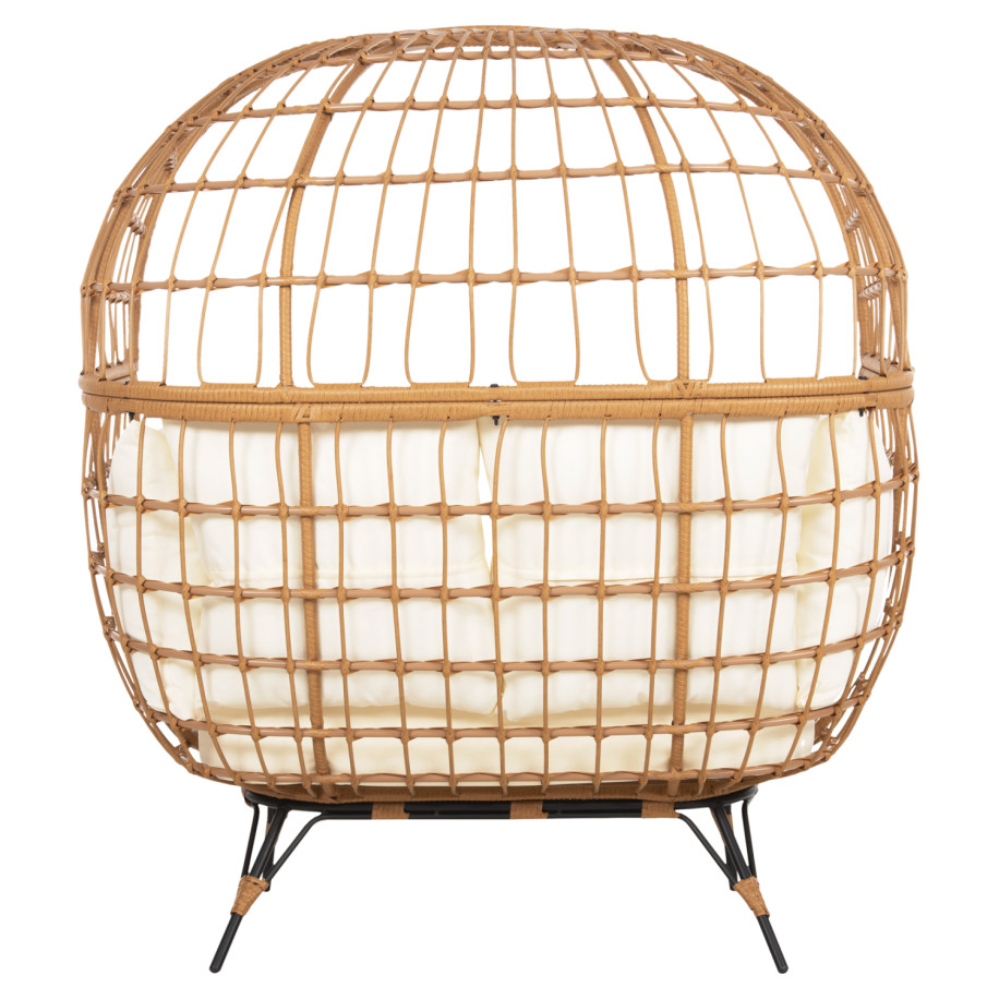 ARMCHAIR FOR TWO NEST TYPE RATTAN MIAMI HM5870.11 132.5x90x154H cm.