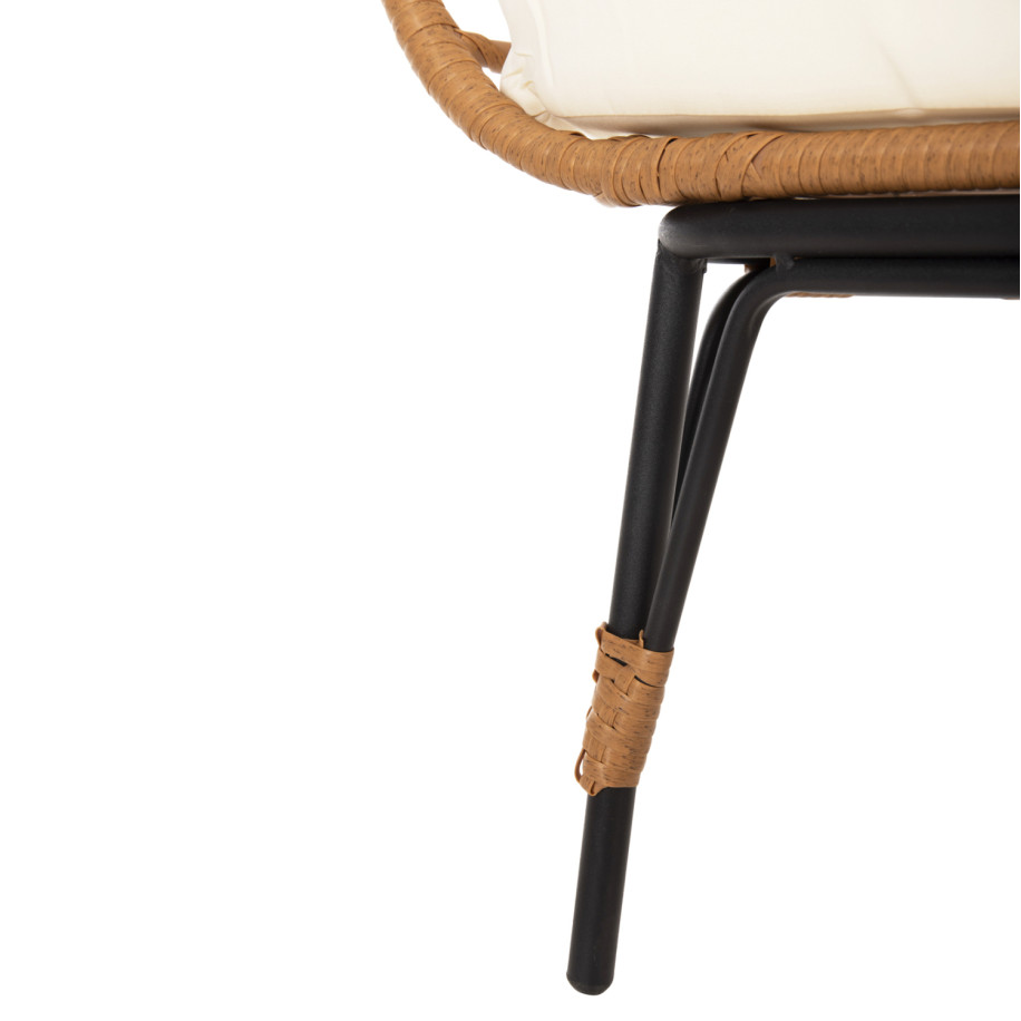 ARMCHAIR FOR TWO NEST TYPE RATTAN MIAMI HM5870.11 132.5x90x154H cm.