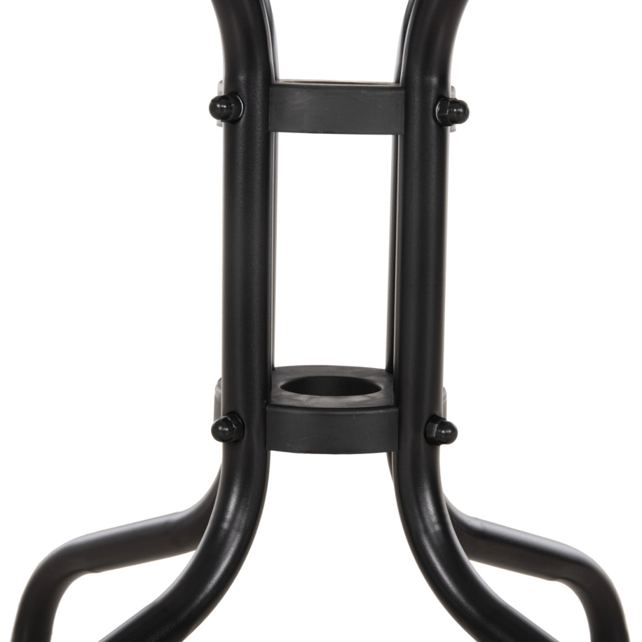 ΤΡΑΠΕΖΙ ΒΟΗΘΗΤΙΚΟ FIGO HM6067.03 ΜΕΤΑΛΛΙΚΟ ΜΑΥΡΟ-ΓΥΑΛΙΝΗ ΕΠΙΦΑΝΕΙΑ 45x45x51Yεκ