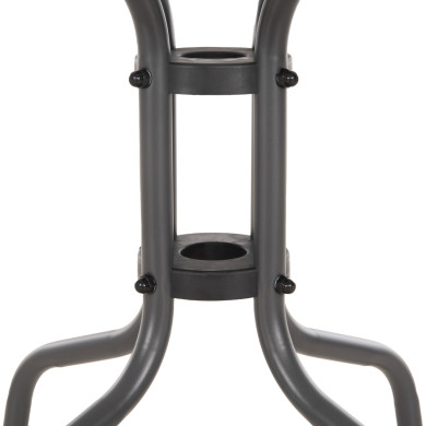 ΤΡΑΠΕΖΙ ΒΟΗΘΗΤΙΚΟ FIGO HM6067.01 ΜΕΤΑΛΛΙΚΟ ΓΚΡΙ-ΓΥΑΛΙΝΗ ΕΠΙΦΑΝΕΙΑ 45x45x51Yεκ