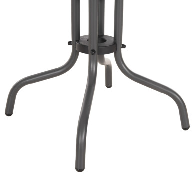 ΤΡΑΠΕΖΙ ΒΟΗΘΗΤΙΚΟ FIGO HM6067.01 ΜΕΤΑΛΛΙΚΟ ΓΚΡΙ-ΓΥΑΛΙΝΗ ΕΠΙΦΑΝΕΙΑ 45x45x51Yεκ