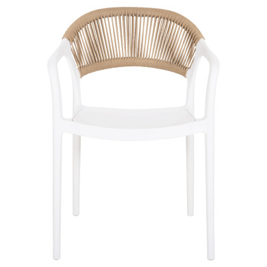 ΠΟΛΥΘΡΟΝΑ ΠΟΛΥΠΡΟΠΥΛΕΝΙΟΥ EVA HM6155.01 ΛΕΥΚΗ ΜΕ ΜΠΕΖ ΣΧΟΙΝΙ 56,5x53x80Υεκ.