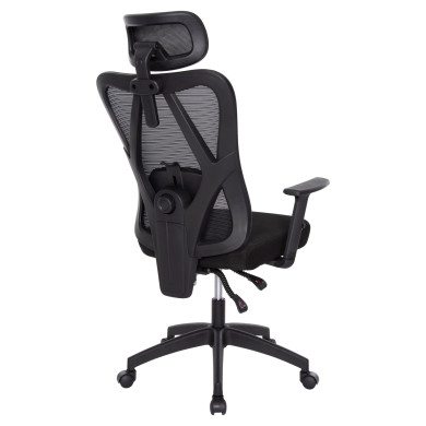 OFFICE CHAIR MEXER ΗΜ1195.01 BLACK MESH-BLACK METAL BASE 68x70x136Hcm.