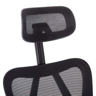 OFFICE CHAIR MEXER ΗΜ1195.01 BLACK MESH-BLACK METAL BASE 68x70x136Hcm.