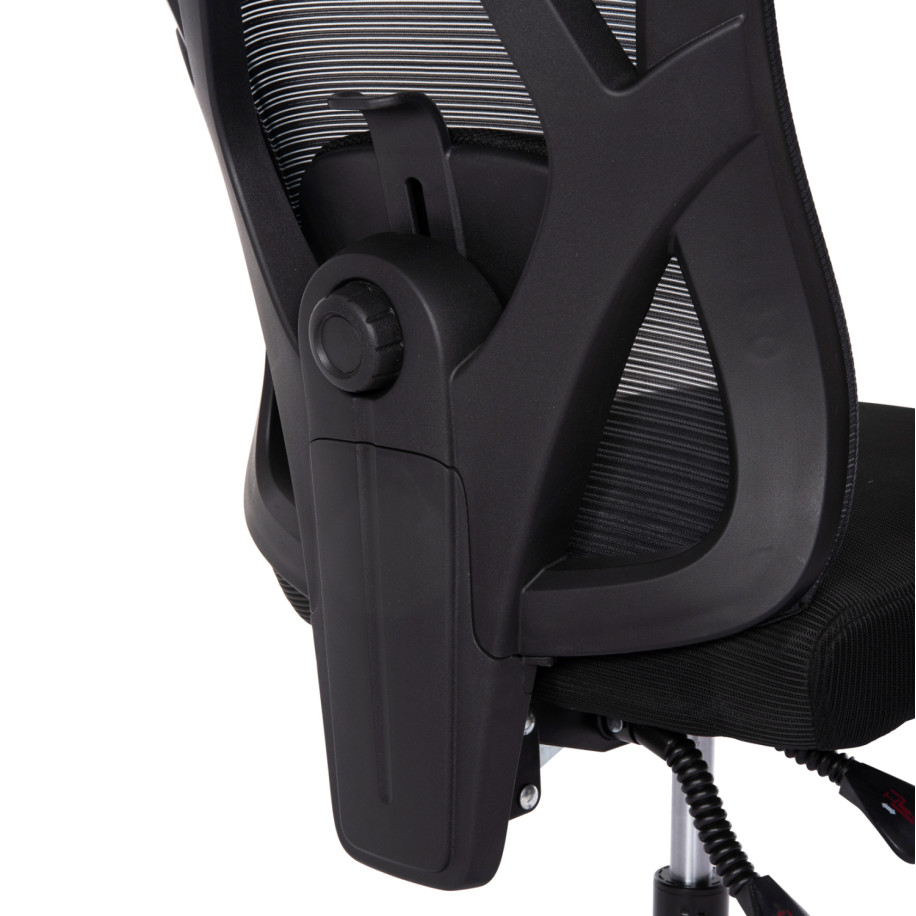 OFFICE CHAIR MEXER ΗΜ1195.01 BLACK MESH-BLACK METAL BASE 68x70x136Hcm.