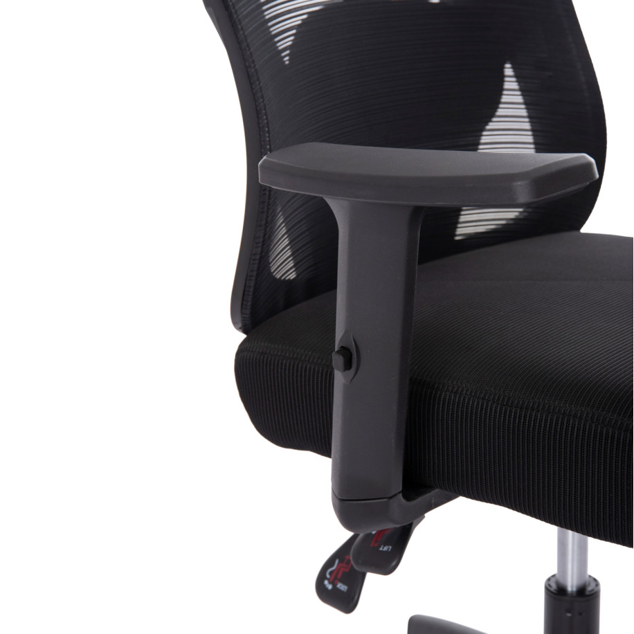 OFFICE CHAIR MEXER ΗΜ1195.01 BLACK MESH-BLACK METAL BASE 68x70x136Hcm.