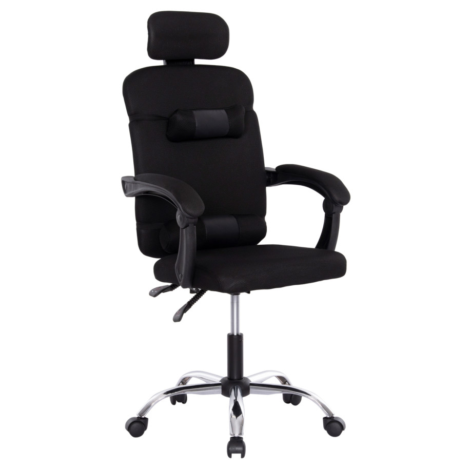 OFFICE CHAIR CRONER HM1196.01 BLACK MESH-BLACK METAL BASE 58x99x120Hcm.